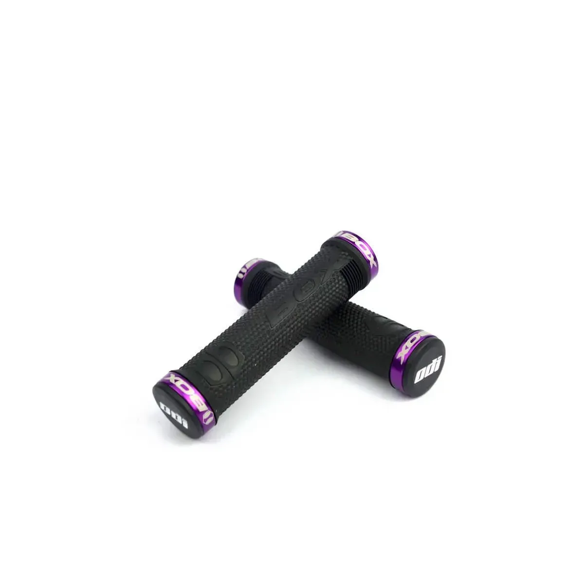 Box One Lock-On Grips Black/Purple Clamps